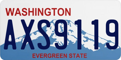 WA license plate AXS9119