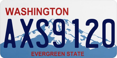 WA license plate AXS9120