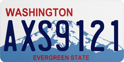 WA license plate AXS9121