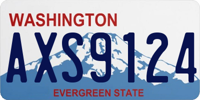 WA license plate AXS9124