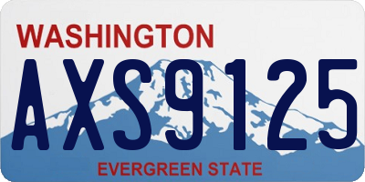 WA license plate AXS9125