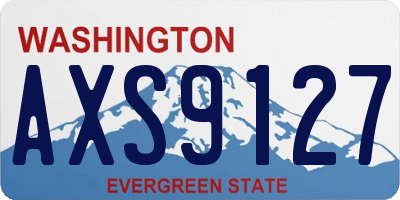WA license plate AXS9127