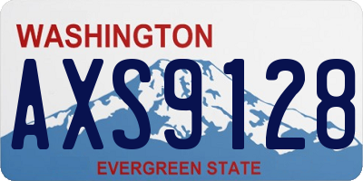 WA license plate AXS9128