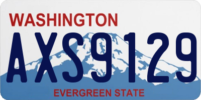 WA license plate AXS9129