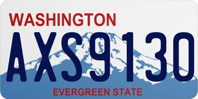 WA license plate AXS9130