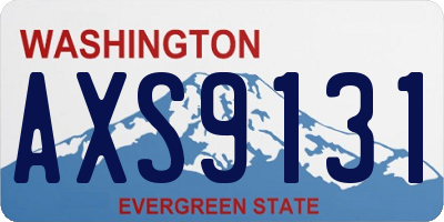 WA license plate AXS9131
