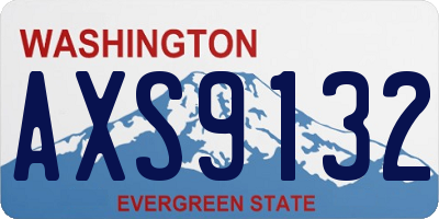 WA license plate AXS9132