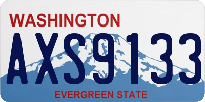 WA license plate AXS9133