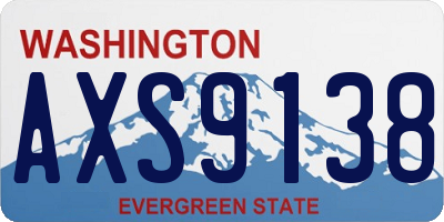 WA license plate AXS9138