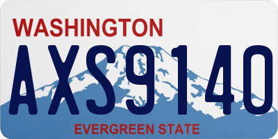 WA license plate AXS9140