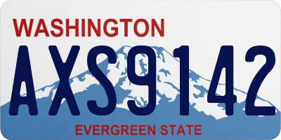 WA license plate AXS9142