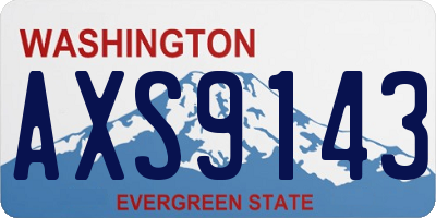 WA license plate AXS9143