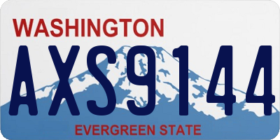 WA license plate AXS9144