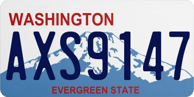 WA license plate AXS9147