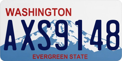 WA license plate AXS9148