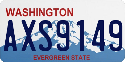 WA license plate AXS9149