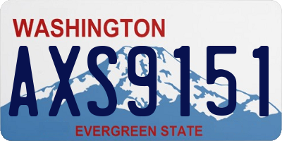 WA license plate AXS9151