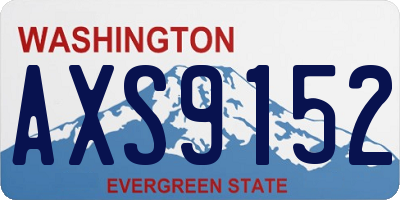WA license plate AXS9152
