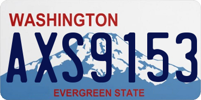 WA license plate AXS9153
