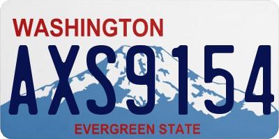 WA license plate AXS9154