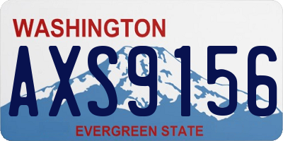 WA license plate AXS9156
