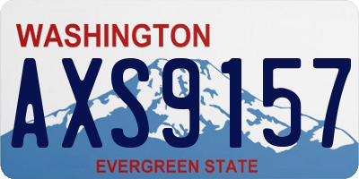 WA license plate AXS9157