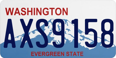 WA license plate AXS9158