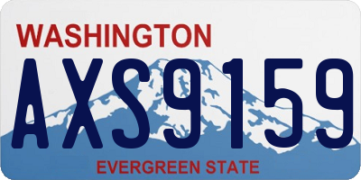 WA license plate AXS9159