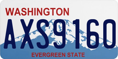 WA license plate AXS9160