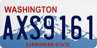 WA license plate AXS9161