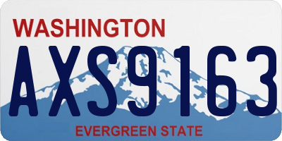 WA license plate AXS9163