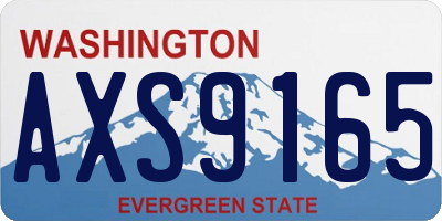 WA license plate AXS9165
