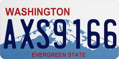 WA license plate AXS9166
