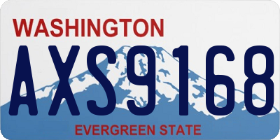 WA license plate AXS9168