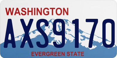 WA license plate AXS9170