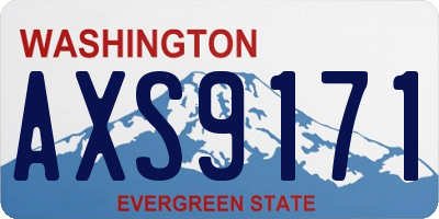 WA license plate AXS9171
