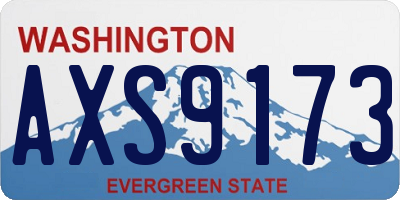 WA license plate AXS9173