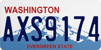 WA license plate AXS9174