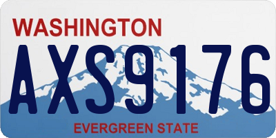 WA license plate AXS9176