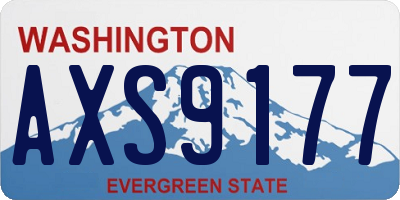 WA license plate AXS9177