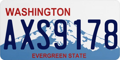 WA license plate AXS9178