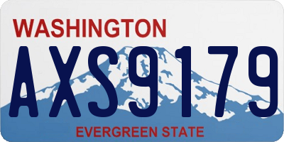WA license plate AXS9179