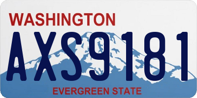 WA license plate AXS9181