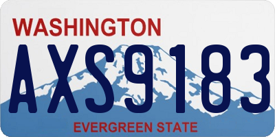 WA license plate AXS9183
