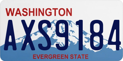 WA license plate AXS9184
