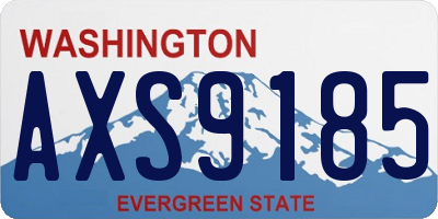 WA license plate AXS9185