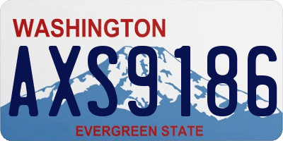 WA license plate AXS9186