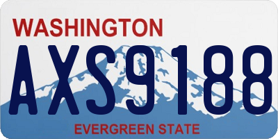 WA license plate AXS9188
