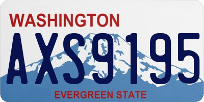 WA license plate AXS9195