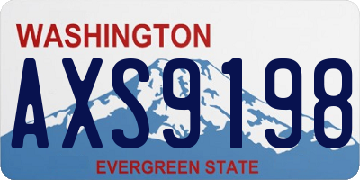 WA license plate AXS9198